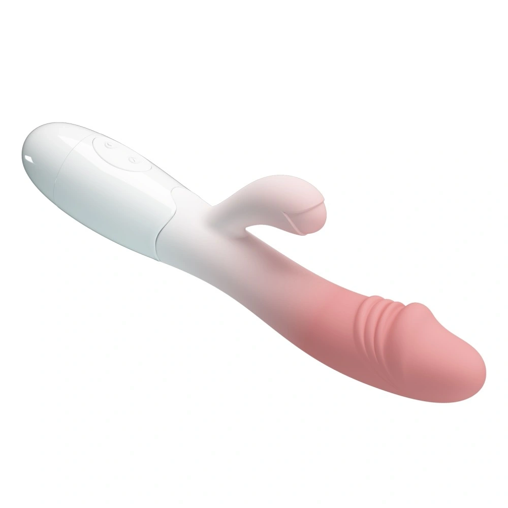 Vibrator Iepuras Snappy, 30 Moduri Vibratii, Silicon, Roz/Alb, 19 cm