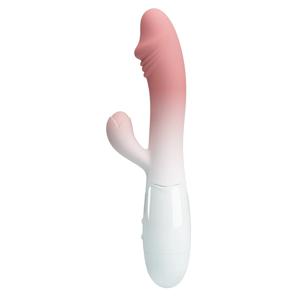 Vibrator Iepuras Snappy, 30 Moduri Vibratii, Silicon, Roz/Alb, 19 cm