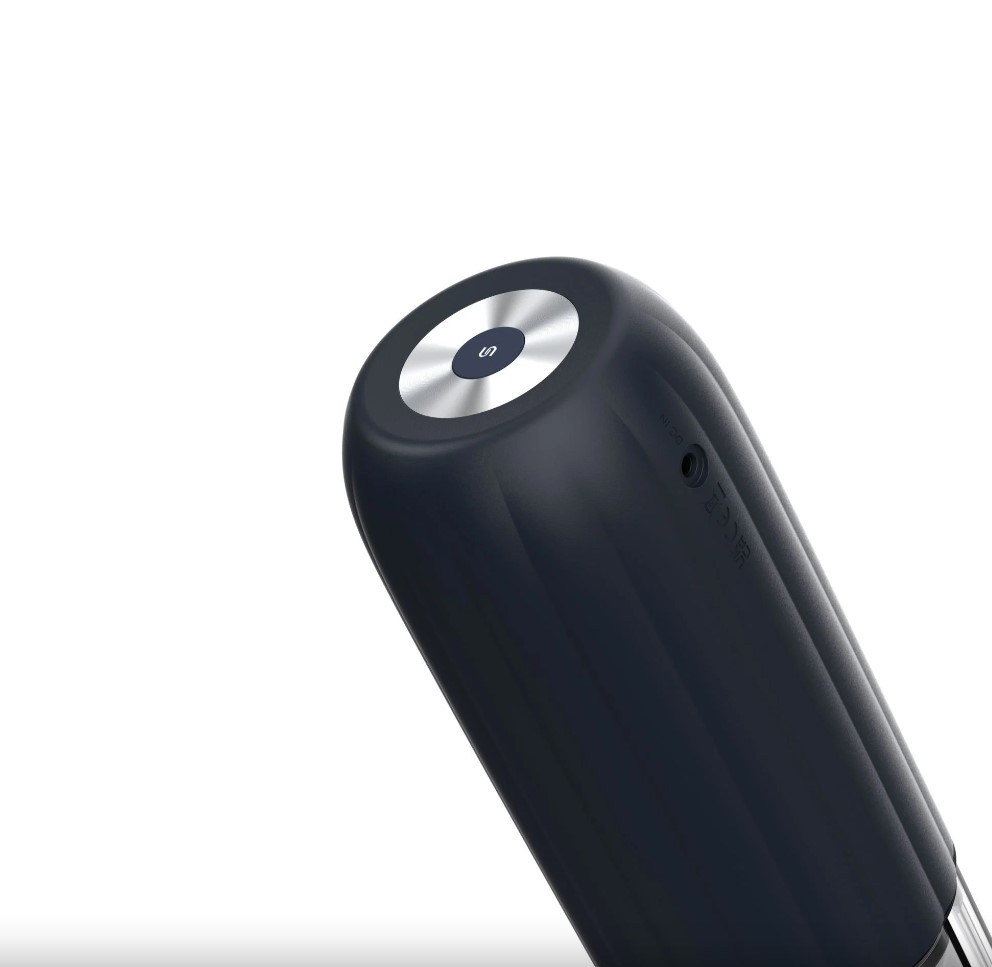 Masturbator Alex Neo 2, Interactive Thrusting, Bluetooth Free App Control, Albastru Inchis, 30 cm