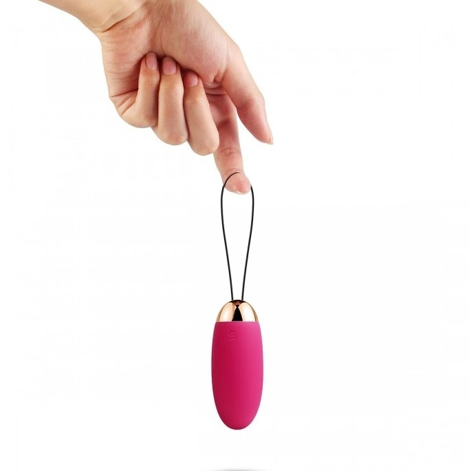 Ou Vibrator Elva SVAKOM, 5 Moduri Vibratii + 5 Intensitati, Silicon, USB, Rosu, 8 cm