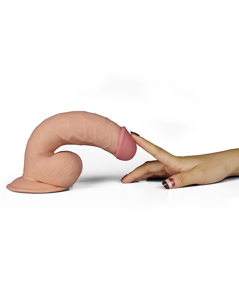 Vibrator Realist Ultra Soft Dude 10 Moduri Vibratii Natural 20.5 cm