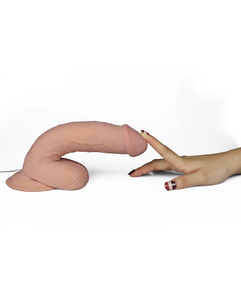 Vibrator Realist Ultra Soft Dude 10 Moduri Vibratii Natural 21 cm