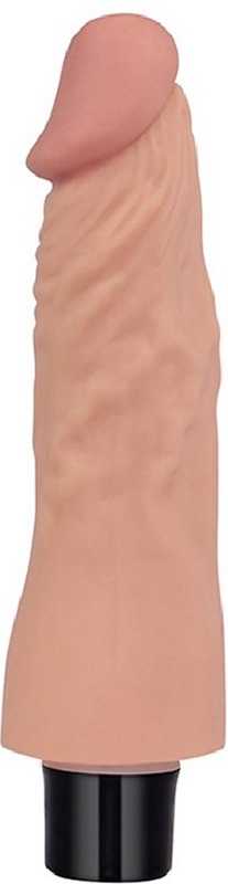 Vibrator Realist Real Softee, 10 Moduri Vibratii, TPE, Natural, 18 cm