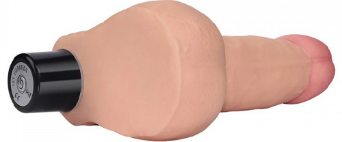 Vibrator Realist Real Softee, 10 Moduri Vibratii, TPE, Natural, 20.5 cm