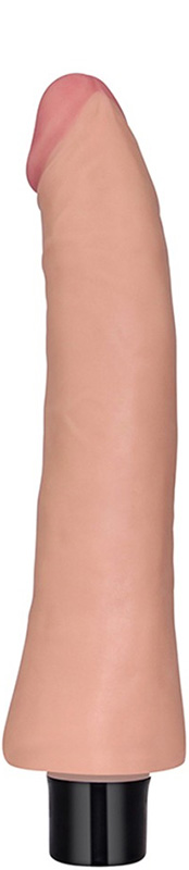 Vibrator Realist Real Softee, 10 Moduri Vibratii, TPE, Natural, 23 cm