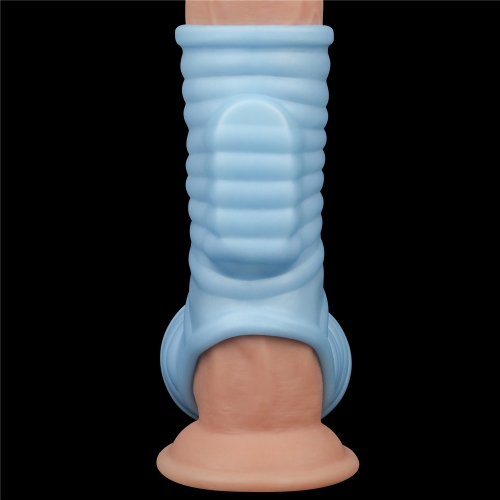 Manson Penis si Testicule Knights Ring Wave cu Vibratii, Albastru