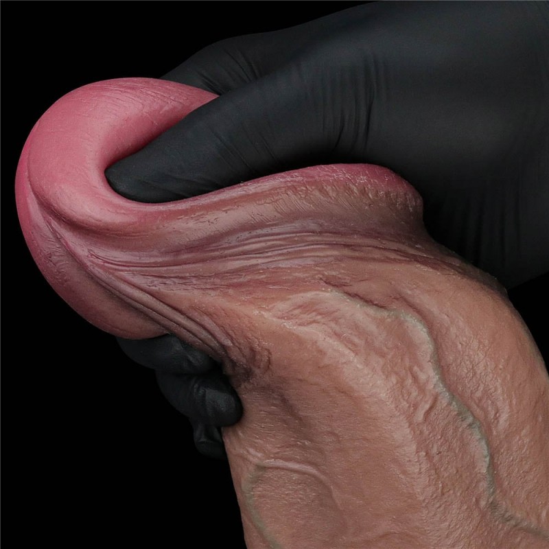 Dildo Realist XXL Nature Cock Silicon Dubla DensitateMaro, 33 cm