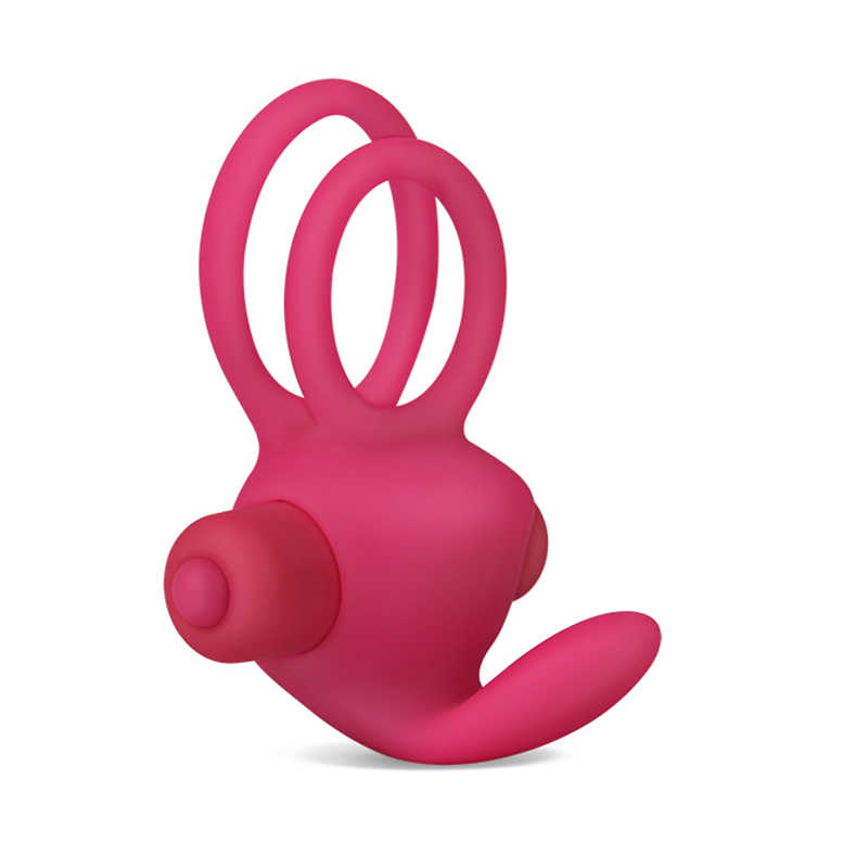 Inel de Penis Power Clit Cockring 10 Moduri Vibratii Silicon Roz
