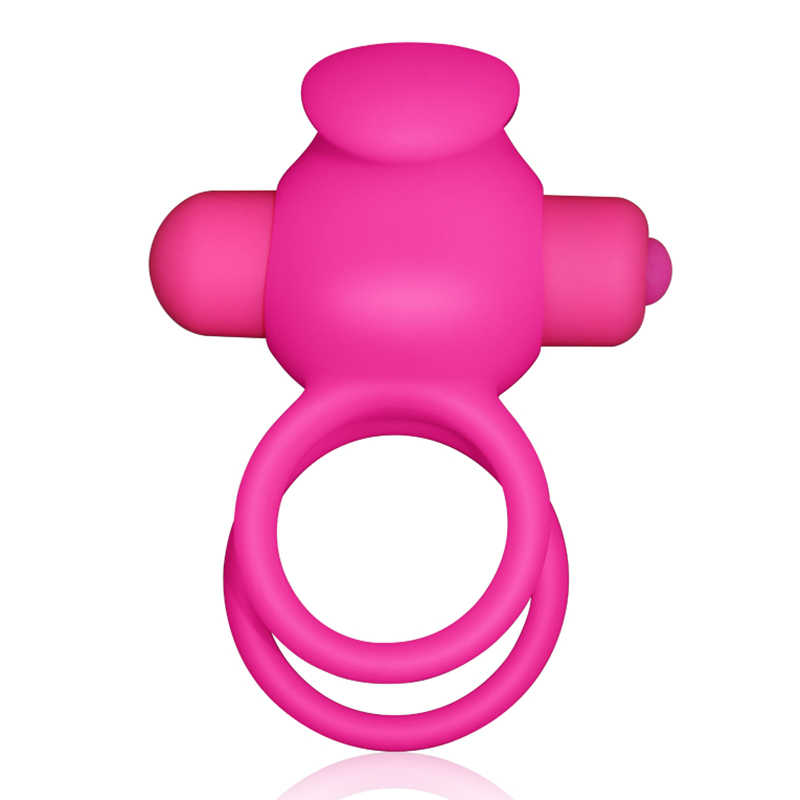 Inel de Penis Power Clit Cockring 10 Moduri Vibratii Silicon Roz