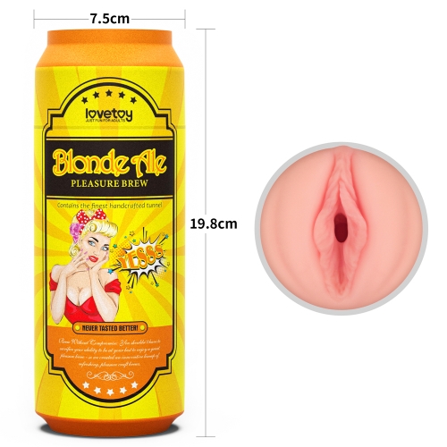 Masturbator Pleasure Brew Blond Ale, TPE, Natural, 19.8 cm