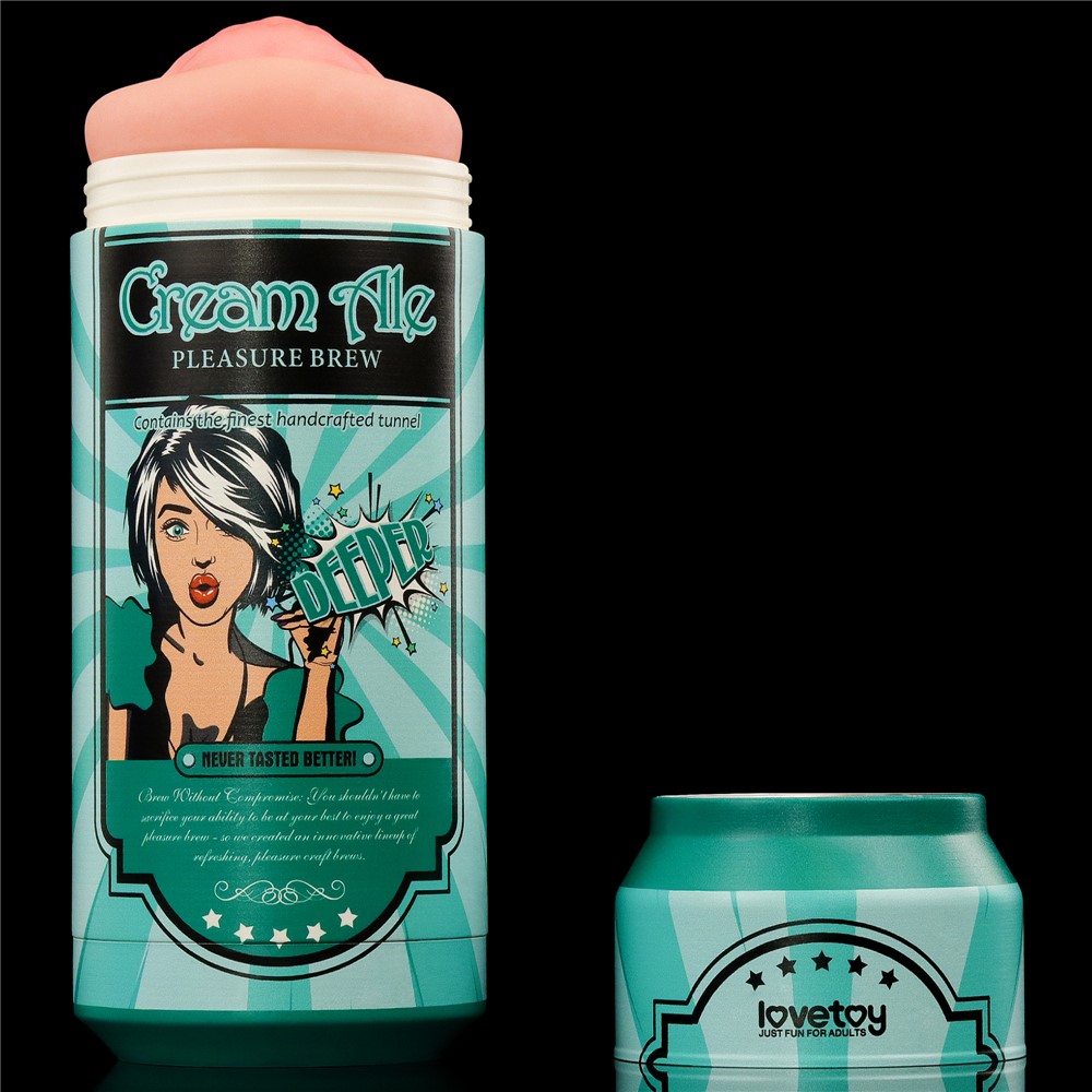 Masturbator Pleasure Brew Cream Ale, TPE, Natural, 19.8 cm