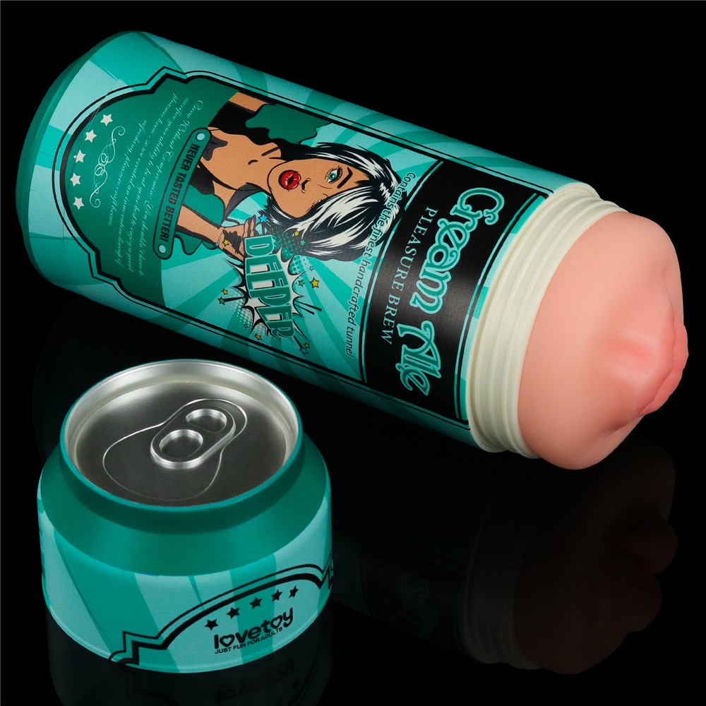 Masturbator Pleasure Brew Cream Ale, TPE, Natural, 19.8 cm