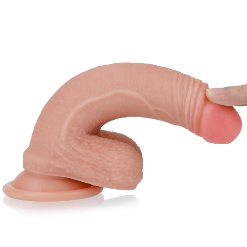 Dildo Realist Nature Cock, Silicon Dubla Densitate, Natural, 18 cm