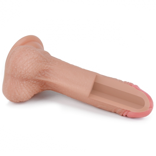 Dildo Realist Nature Cock, Silicon Dubla Densitate, Natural, 18 cm