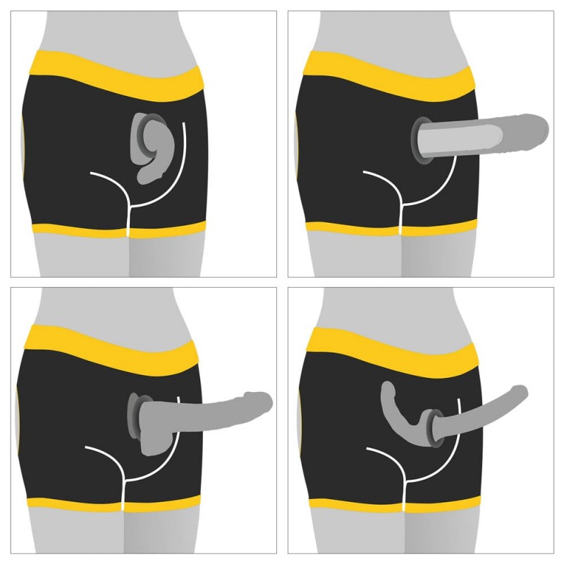 Strap-on Ingen Unisex Horny Shorts, Negru, XL/XXL