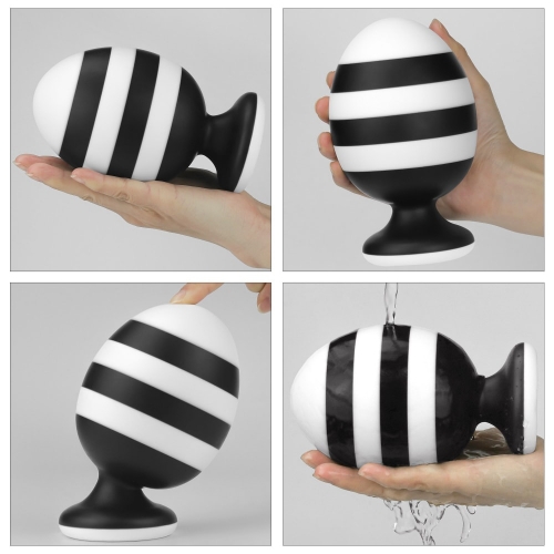 Dop Anal X-Missioner, Silicon, Negru/Alb, 14 cm