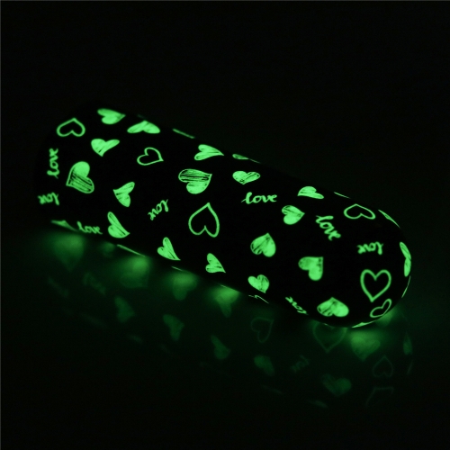 Glont Vibrator Glow in the Dark Heart Massager, 10 Moduri Vibratii Puternice, ABS, USB, 8.5 cm