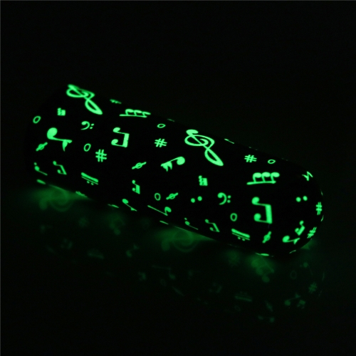 Glont Vibrator Glow in the Dark Music Massager, 10 Moduri Vibratii Puternice, ABS, USB, 8.5 cm