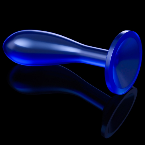 Dop Anal Flawless Clear, TPE, Albastru, 15 cm