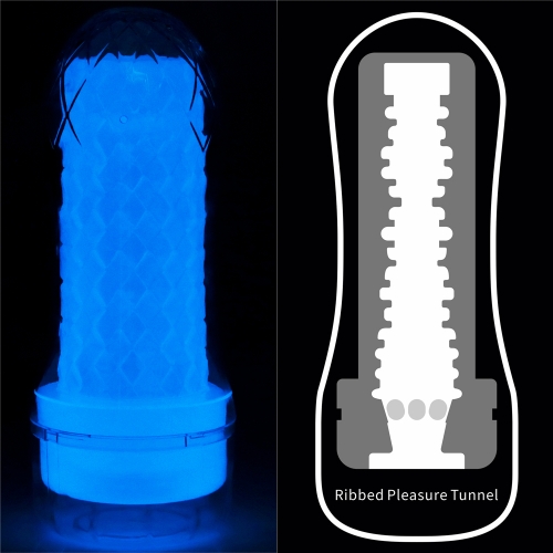 Masturbator Lumino Play, TPE, Alb, 20.5 cm