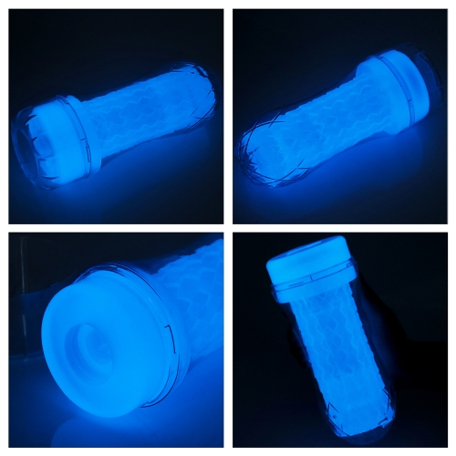 Masturbator Lumino Play, TPE, Alb, 20.5 cm