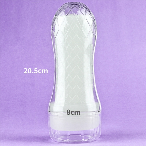 Masturbator Lumino Play, TPE, Alb, 20.5 cm