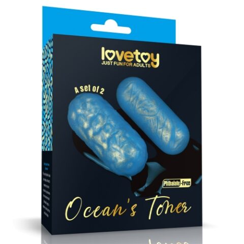 Set 2 Bile Kegel Ocean's Toner Egg Set, Silicon, Albastru