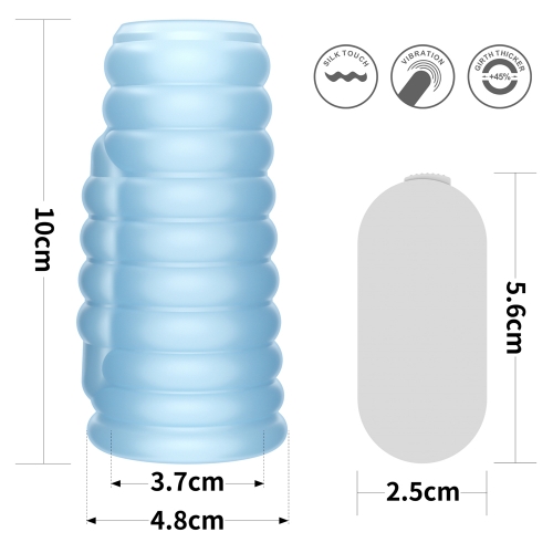 Manson Penis Knights Ring Wave cu Vibratii, Albastru