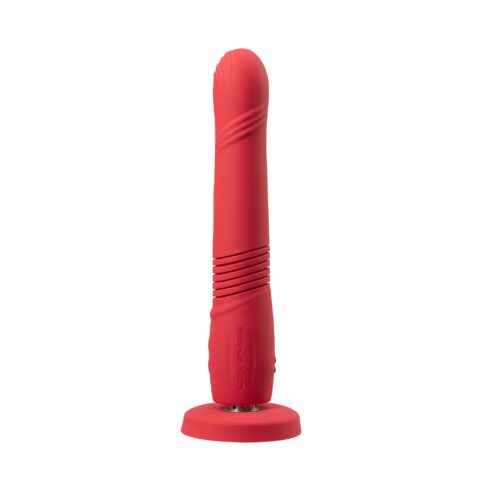 Vibrator Gravity Thursting Lovense, Bluetooth Control, Free App, Silicon, Rosu, 25.9 cm