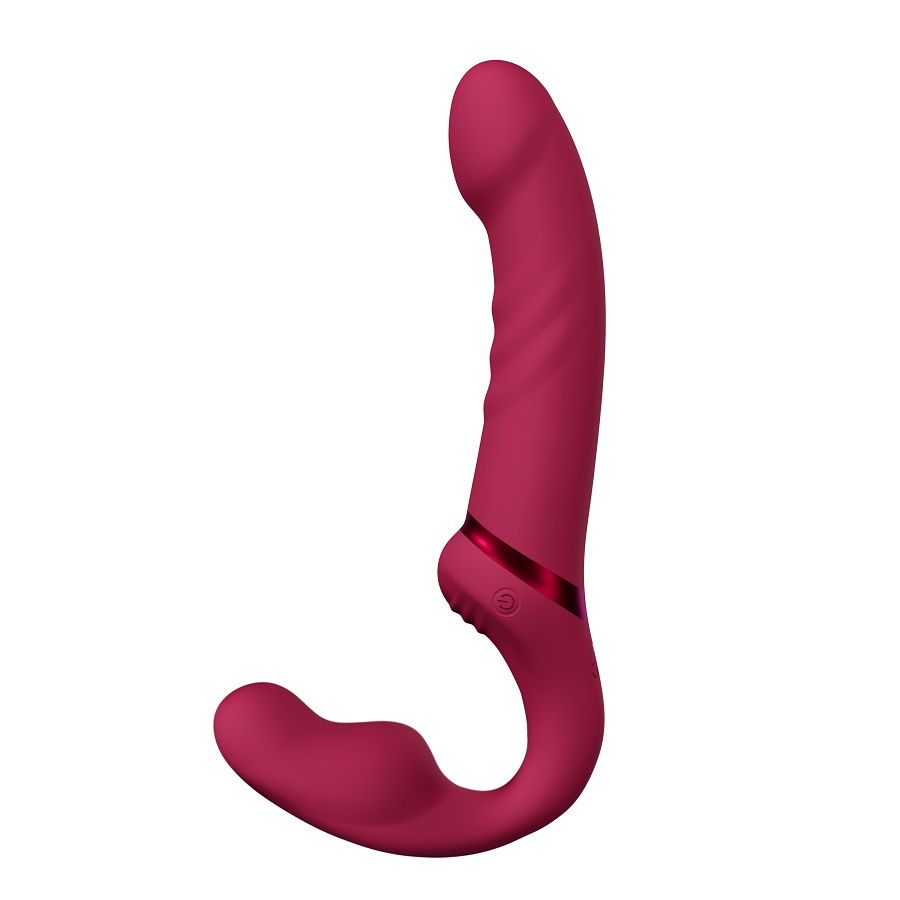 Strap-on Lovense Lapis Bluetooth Control, Free App, IPX7, Silicon, Rosu