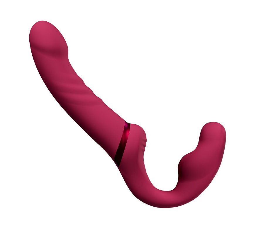 Strap-on Lovense Lapis Bluetooth Control, Free App, IPX7, Silicon, Rosu