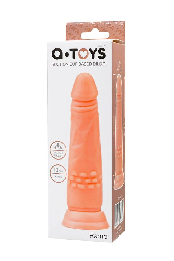 Dildo Realist RAMP cu Ventuza, TPE, Natural, 18 cm