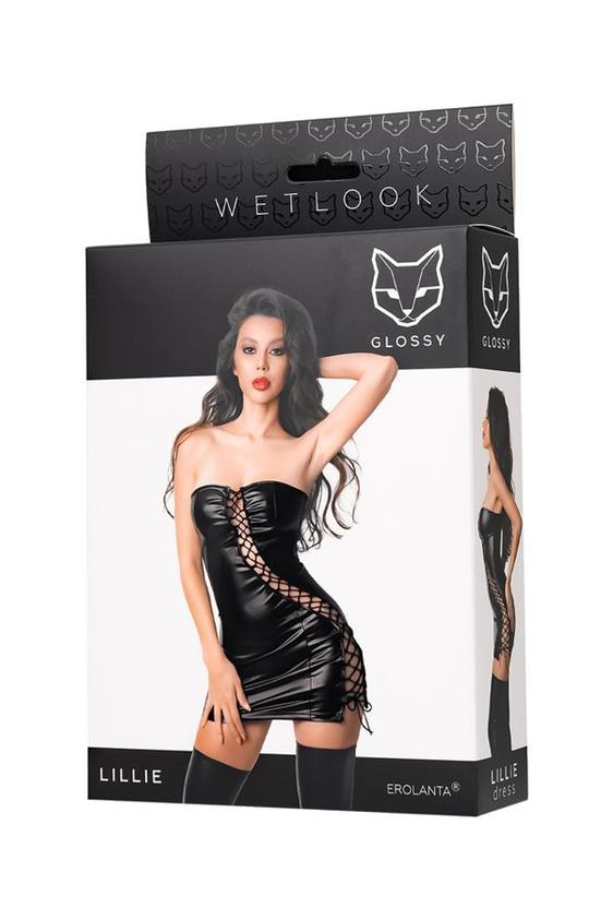 Rochie Lillie Wetlook, Negru, M