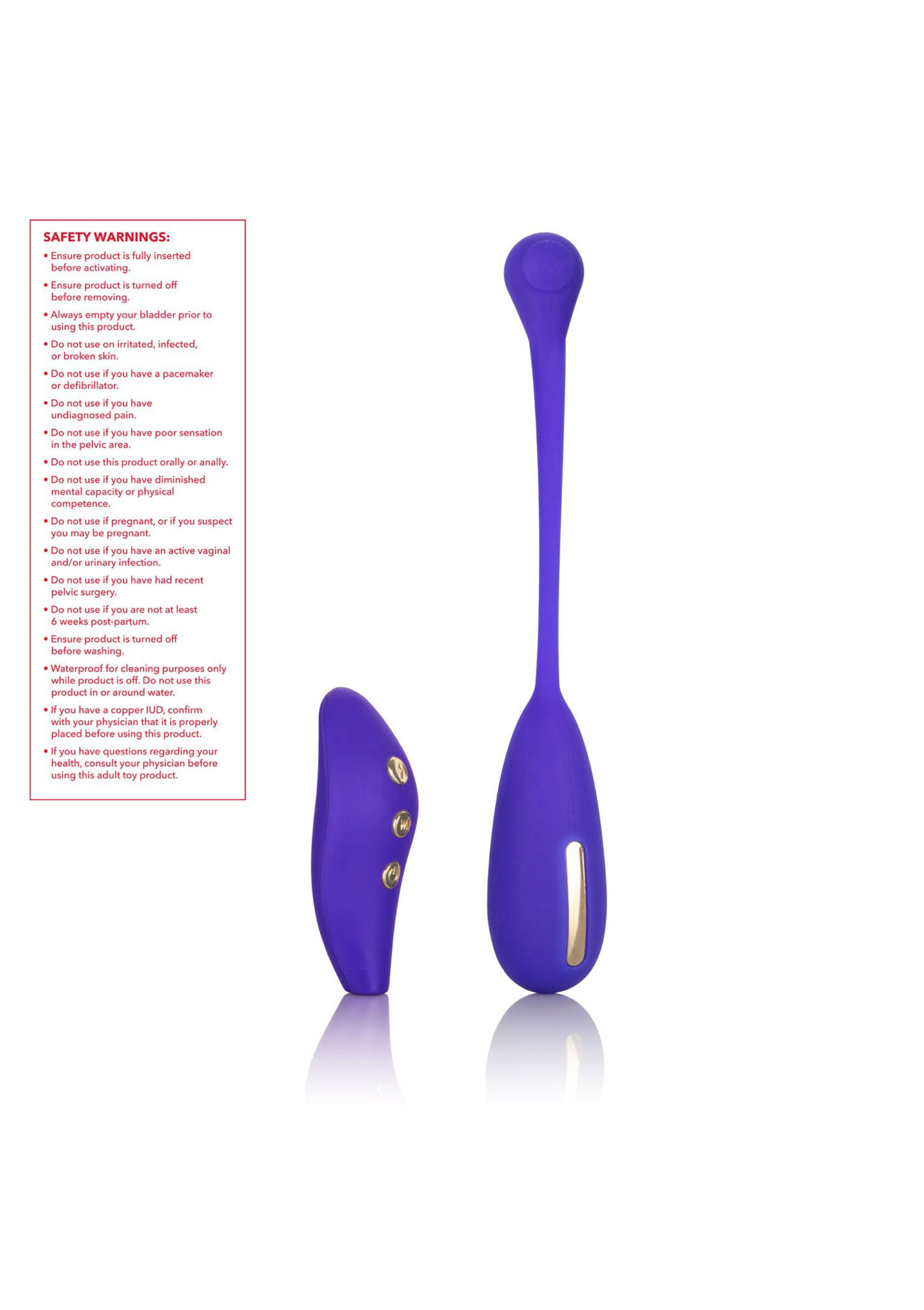 Bila Vaginala Impulse E-Stim Remote Control USB Silicon Mov