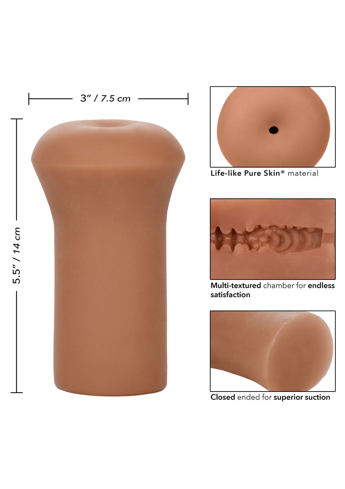 Masturbator Boundless Ultra Soft Caramel 14 cm