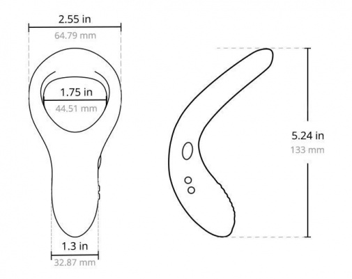 Inel de Penis Lovense Diamo, Bluetooth Control, Free App, Silicon, Negru