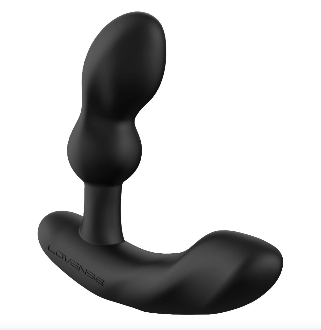 Stimulator Prostata Lovense Edge 2, Bluetooth Control, Free App, Silicon, Negru