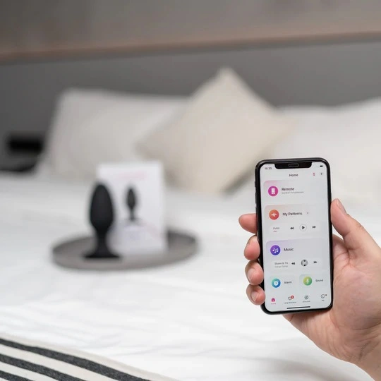 Dop Anal cu Vibratii Lovense Hush 2, Bluetooth Control, L - 5.7 cm