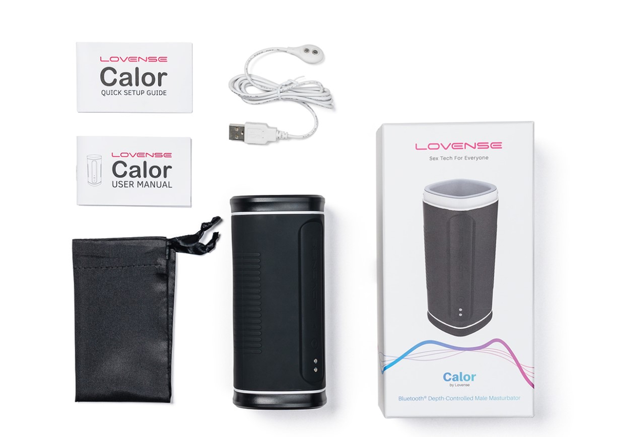 Masturbator Lovense Calor, Bluetooth Control, Free App, Silicon, Negru