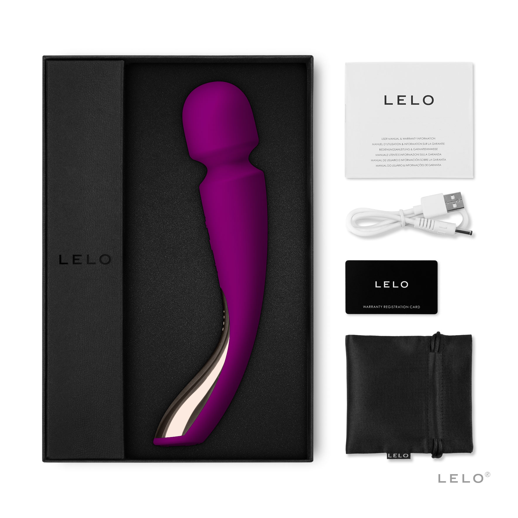 Vibrator Masaj LELO Smart Wand 2 Large Deep Rose