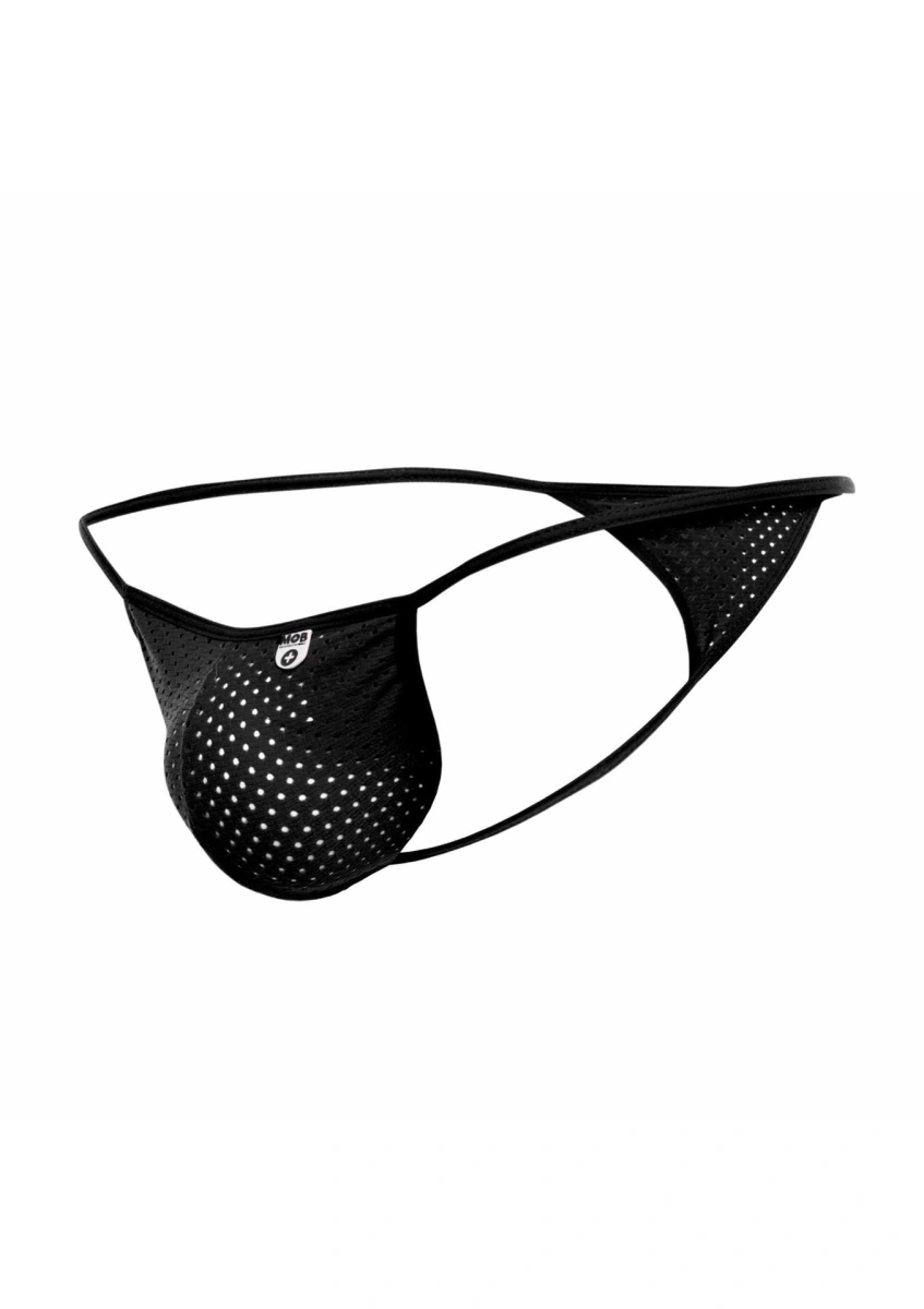 Bikini Microfiber V-Thong Style, Negru, L/XL