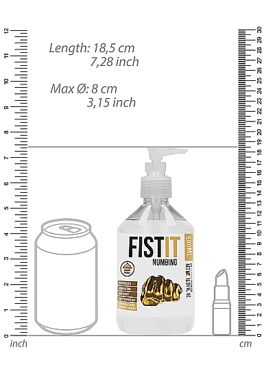 Lubrifiant Fist It Numbing pe Baza de Apa 500 ml