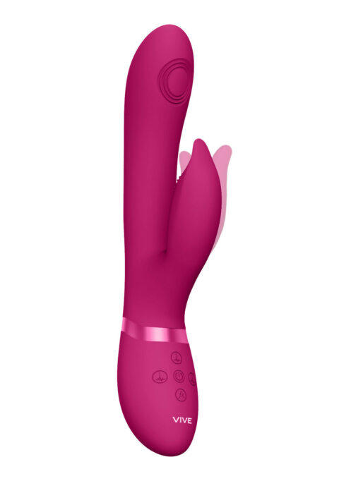 Vibrator Aimi Triple Action Vibrating Pulse-Wave Stimulator Silicon Roz 22.3 cm