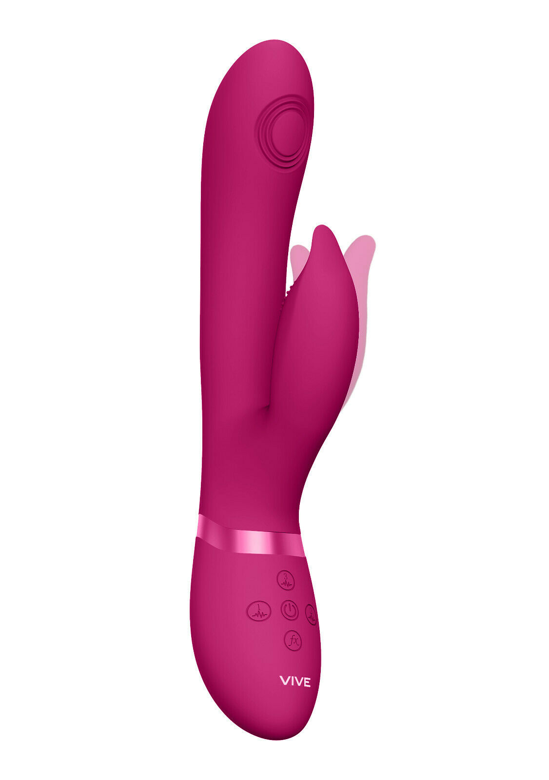 Vibrator Aimi Triple Action Vibrating Pulse-Wave Stimulator Silicon Roz 22.3 cm