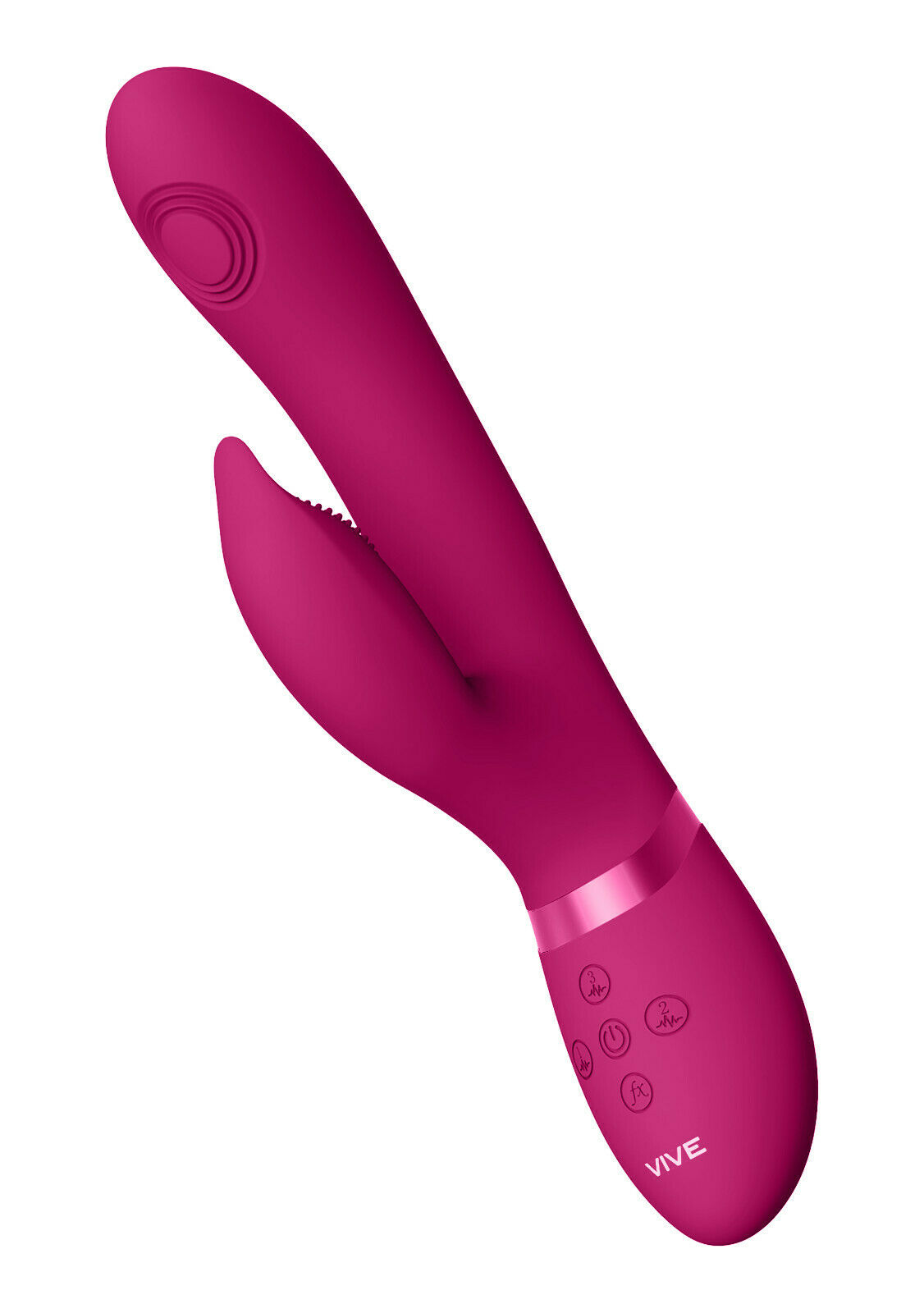 Vibrator Aimi Triple Action Vibrating Pulse-Wave Stimulator Silicon Roz 22.3 cm