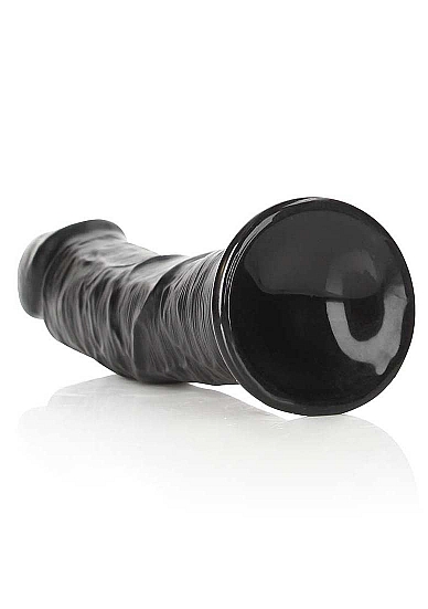 Dildo Realist cu Ventuza, PVC, Negru, 25 cm