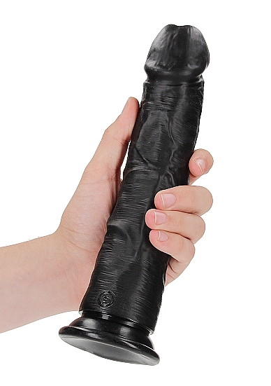 Dildo Realist cu Ventuza, PVC, Negru, 25 cm