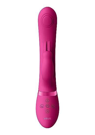 Vibrator Rabbit 3-in-1 May Dual Pulse-Wave Silicon USB Roz 22 cm