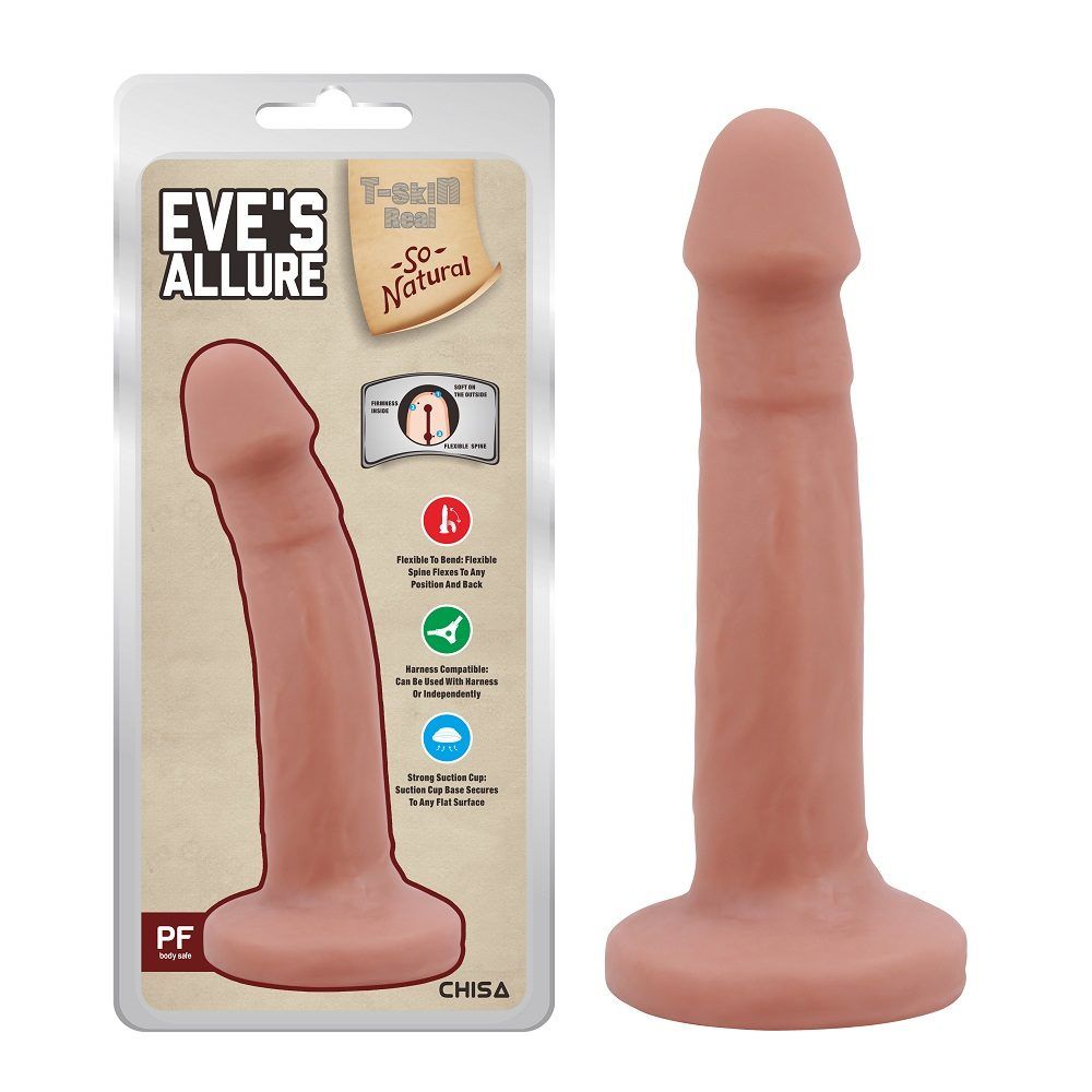 Dildo Realist Eve's Allure cu Ventuza Natural 18 cm
