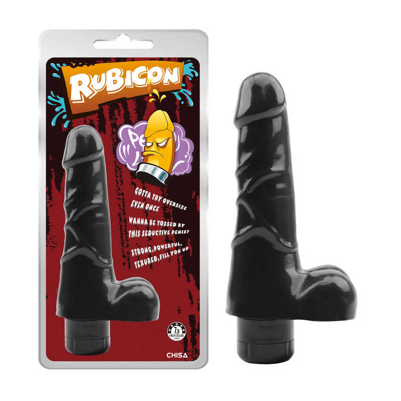 Vibrator Realist Verve Multispeed PVC Negru 20 cm